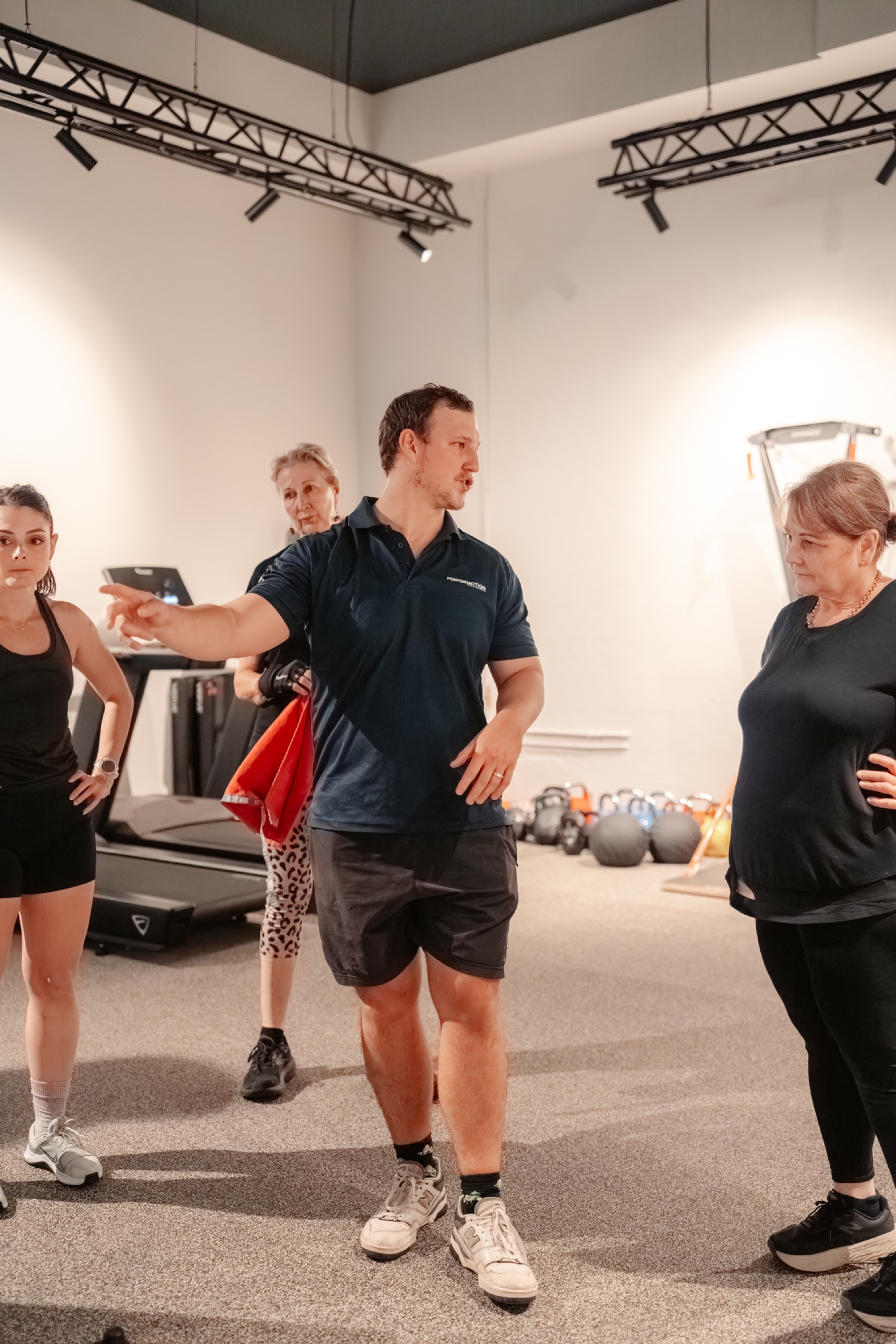 Members training together in a small group session at PerforMotion